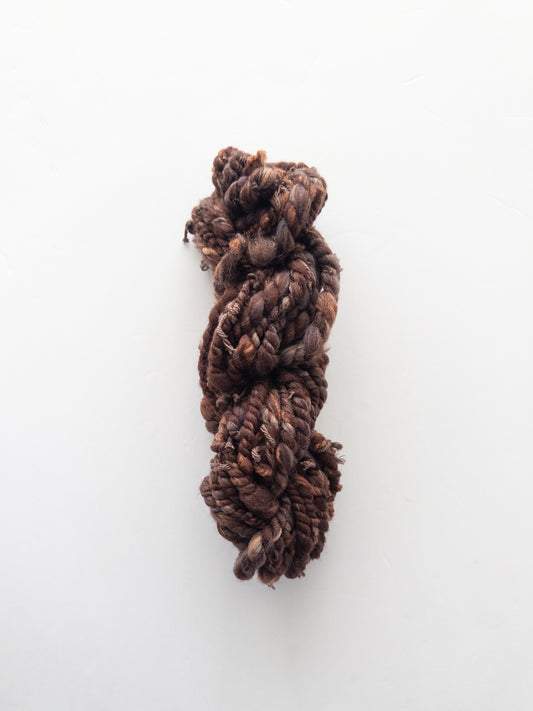 Brownie handspun scrap art yarn