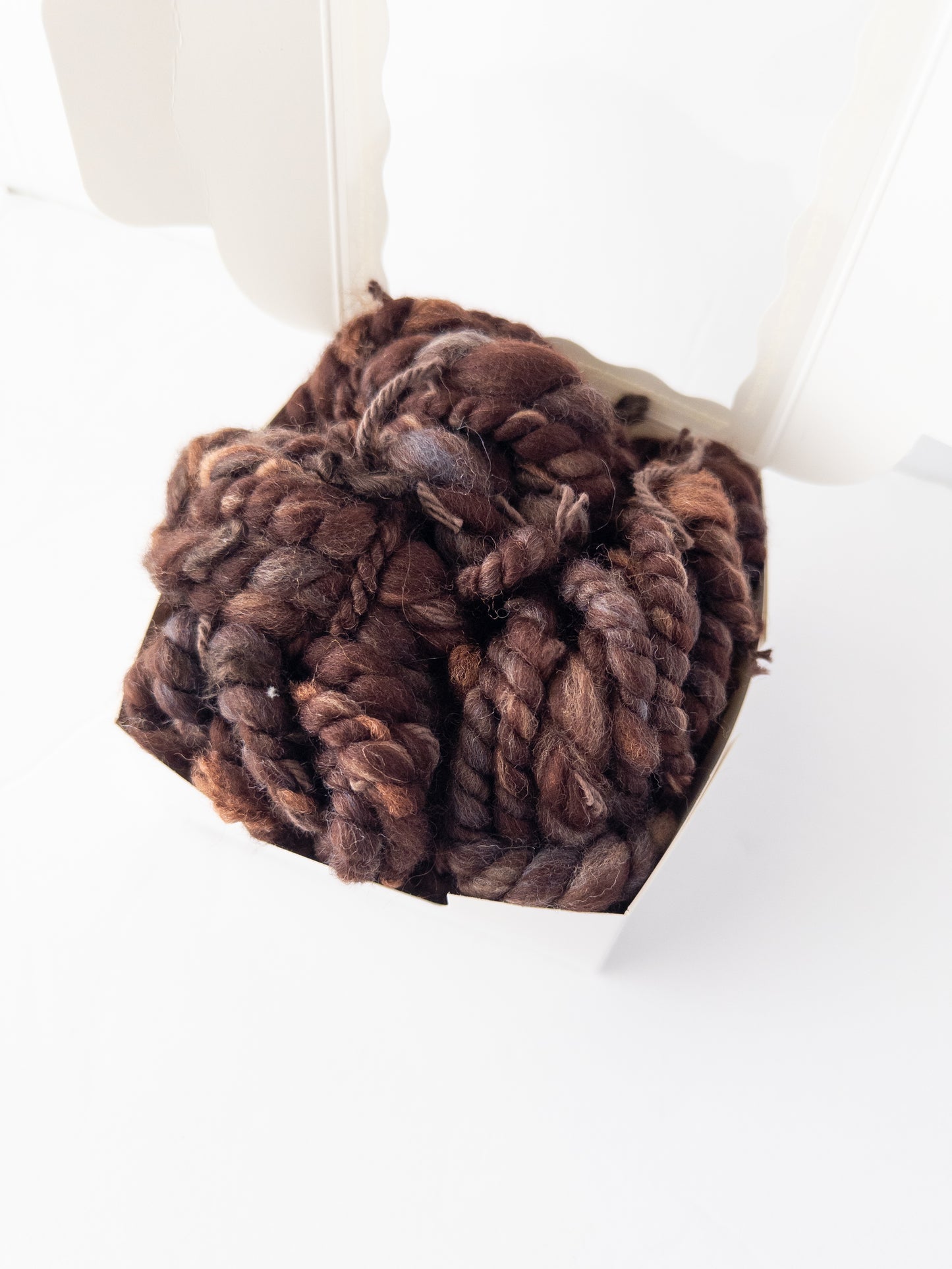 Brownie handspun scrap art yarn