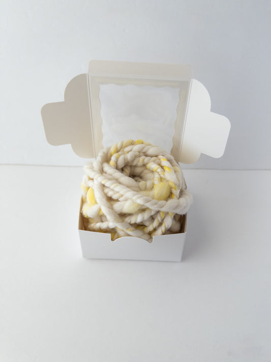 Lemon Crinkle Cookies Handspun Art yarn