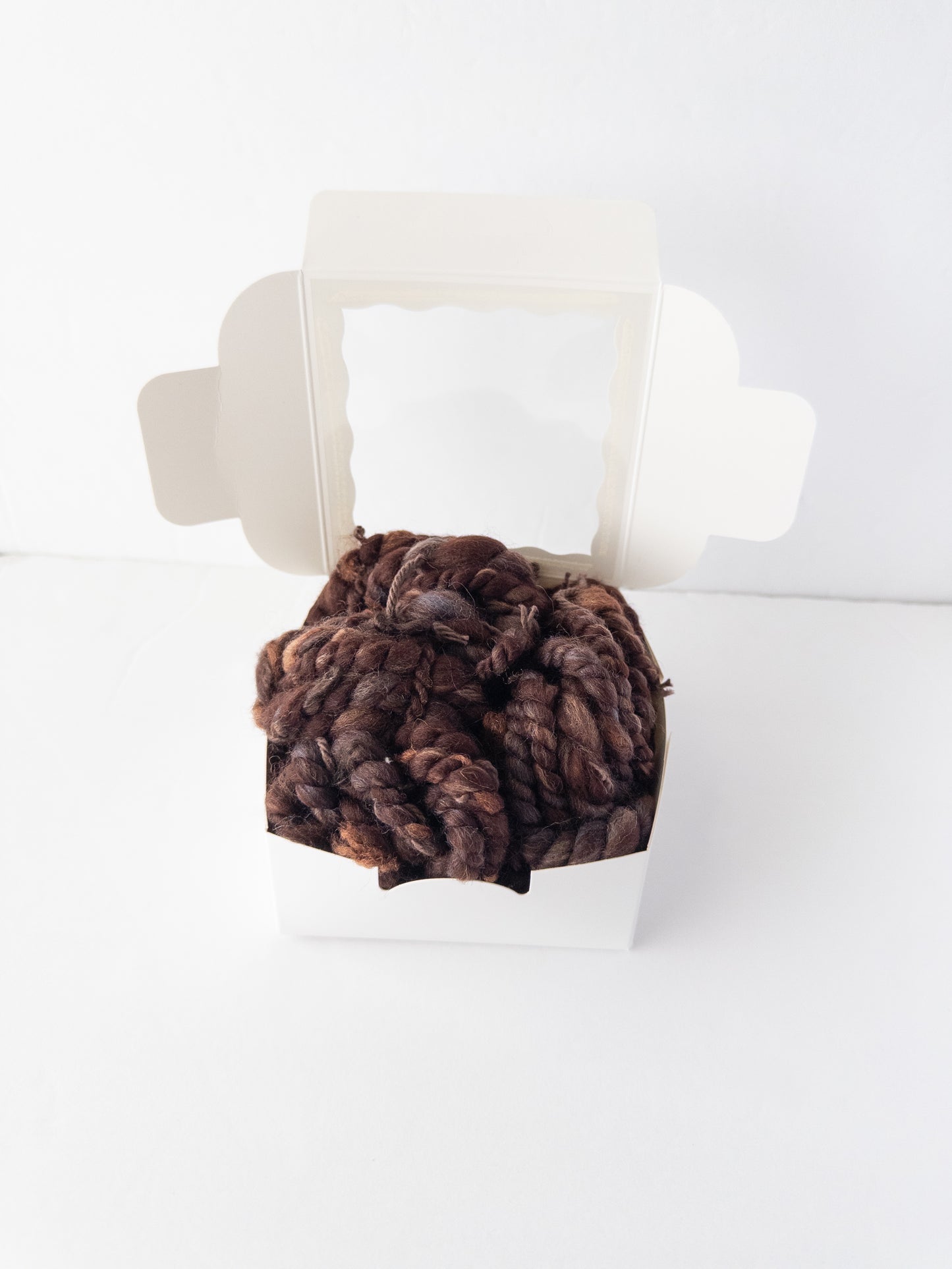 Brownie handspun scrap art yarn