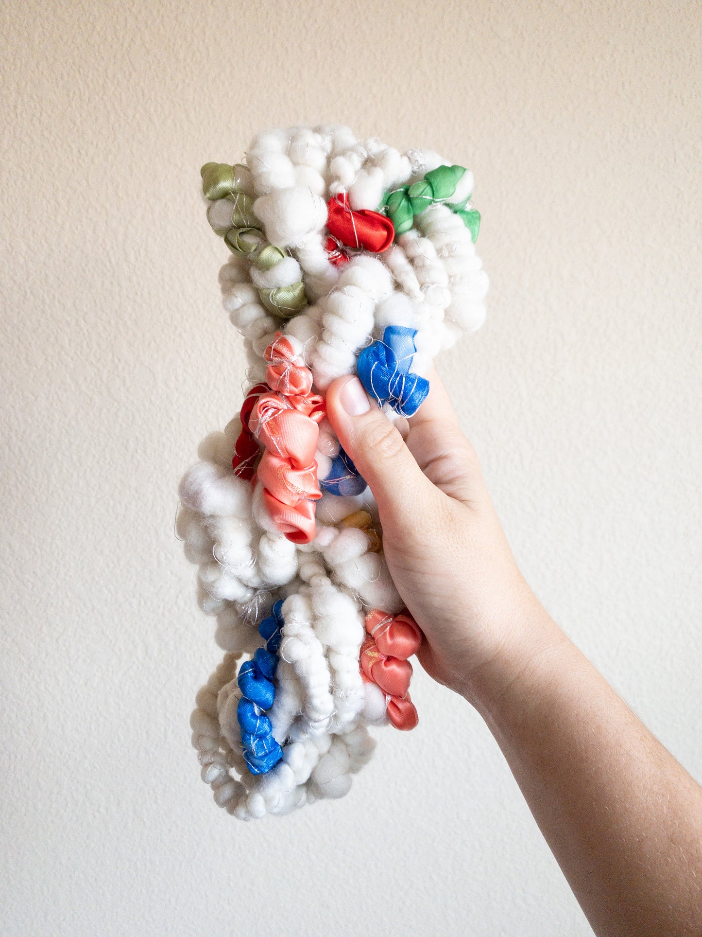 Rainbow handspun art yarn