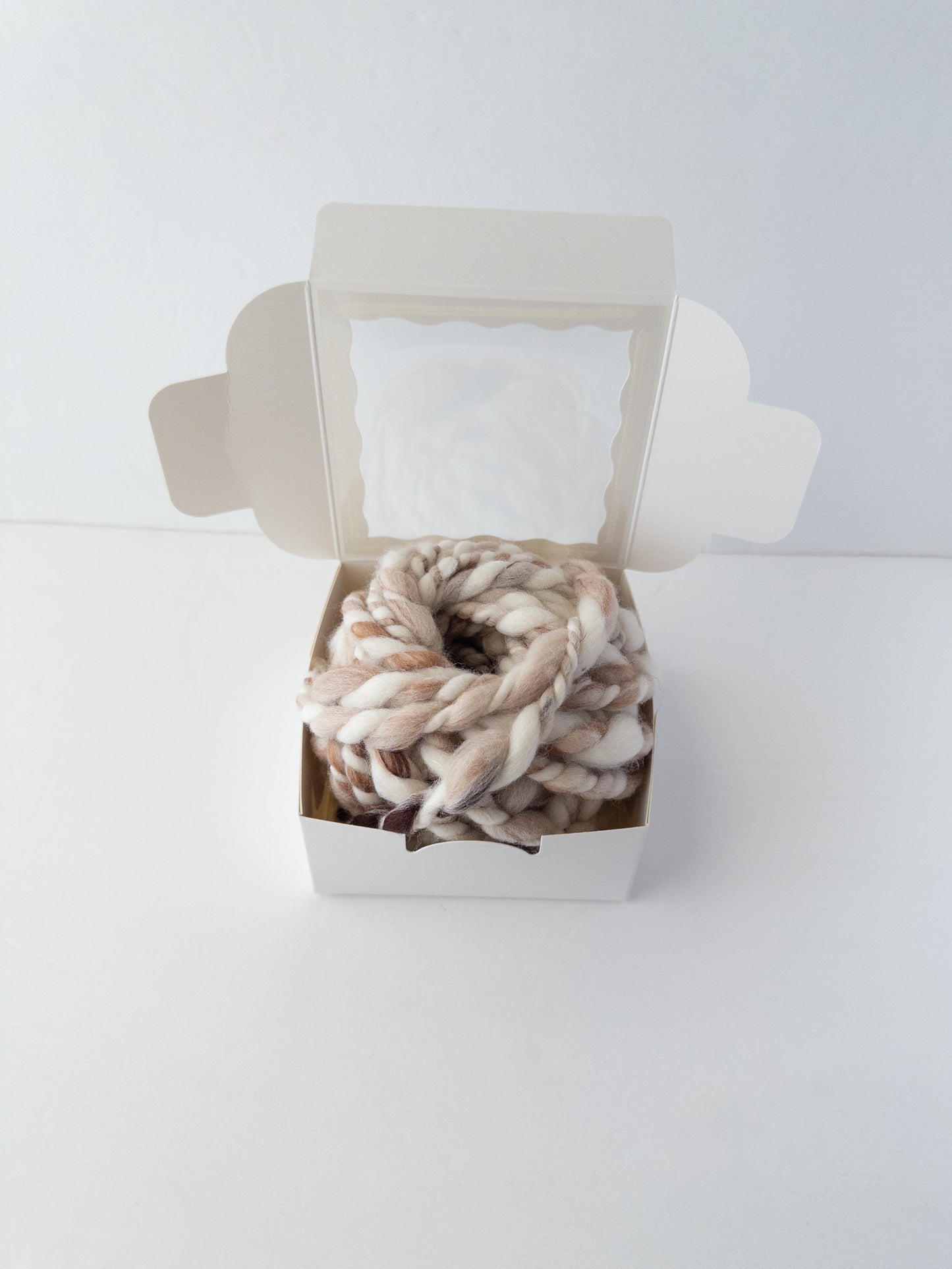 Frosted Cinnamon Rolls handspun art yarn