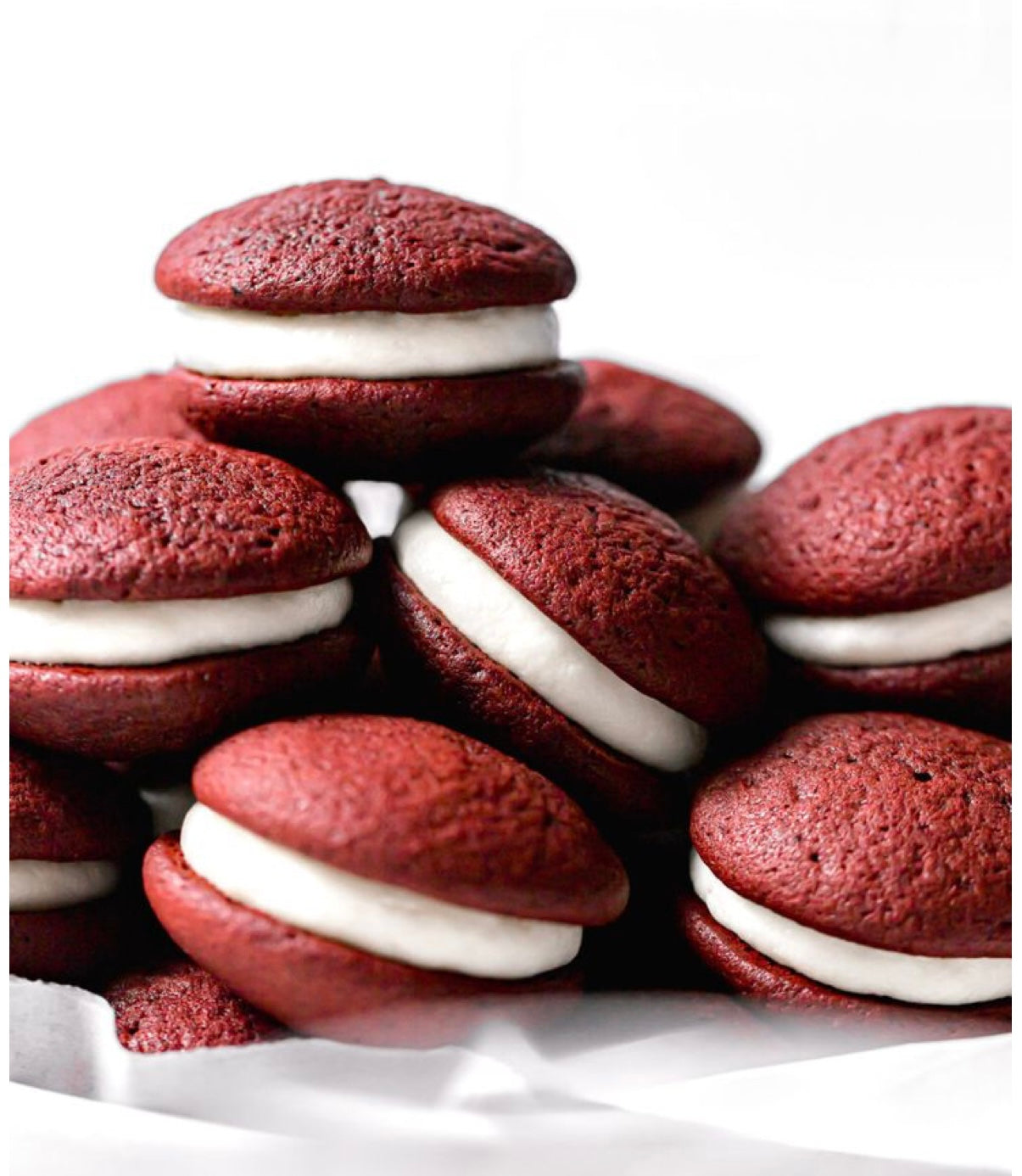 Red velvet whoopie pie handspun art yarn