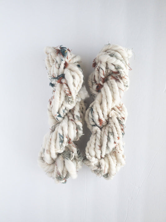 It’s beginning to look a lot like Christmas handspun scrap art yarn