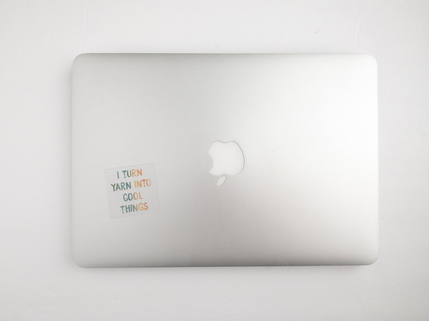 Vinyl Sticker: I turn yarn into cool things