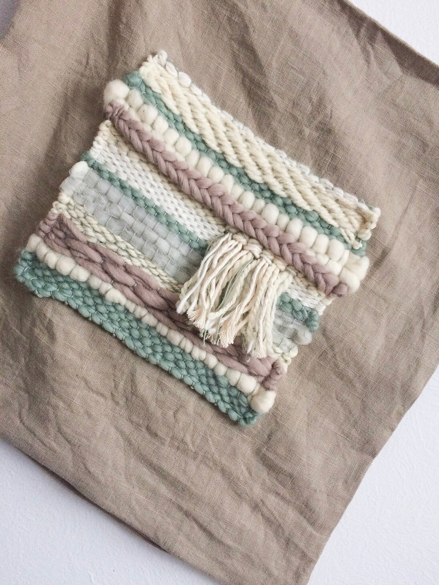 Seafoam woven pillow cover