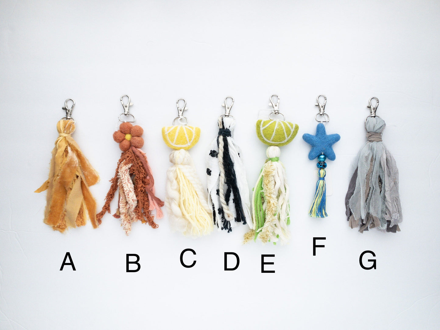 Keychains // Macrame and Tassel Keychains