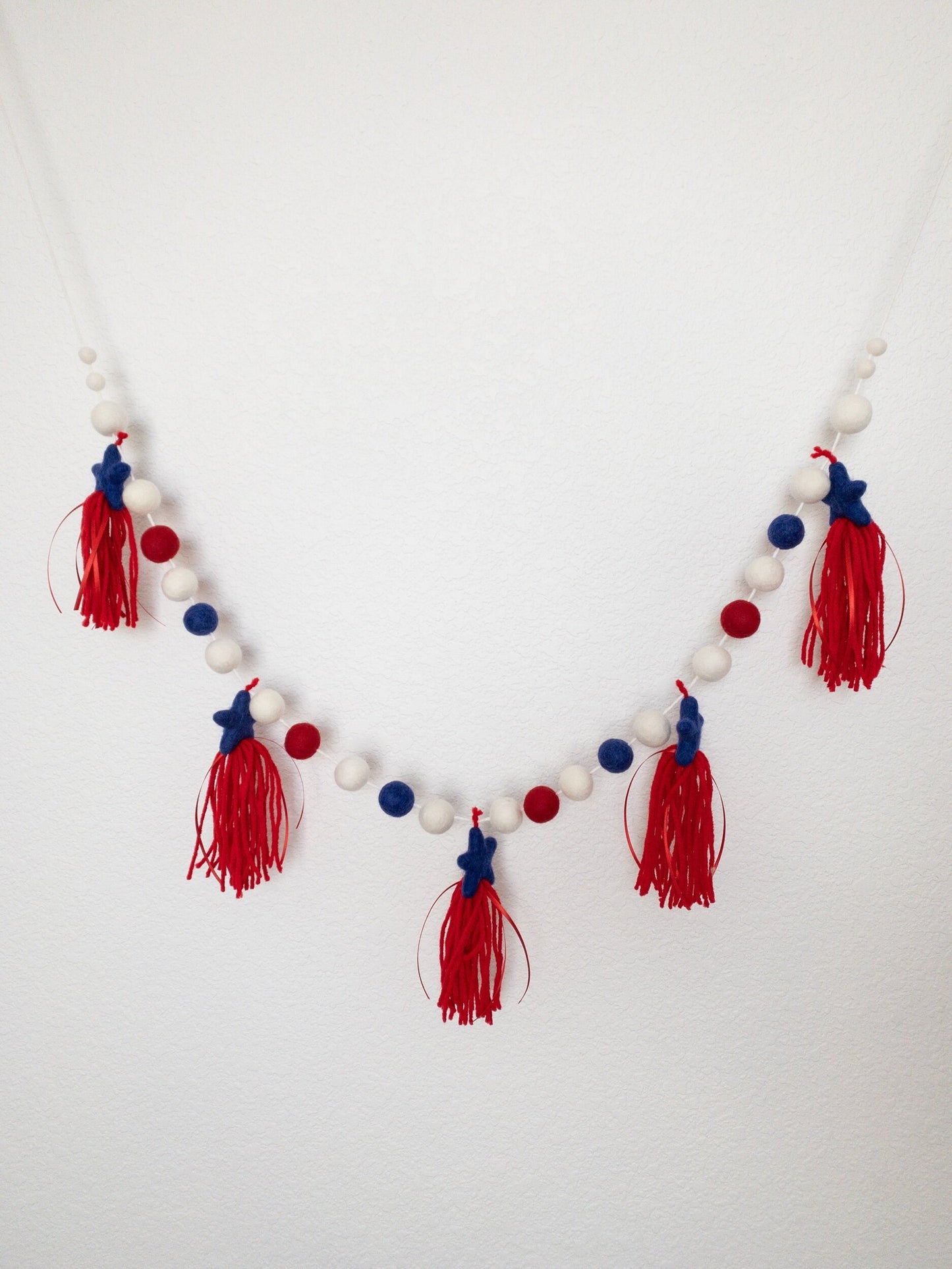 Red white and blue garland