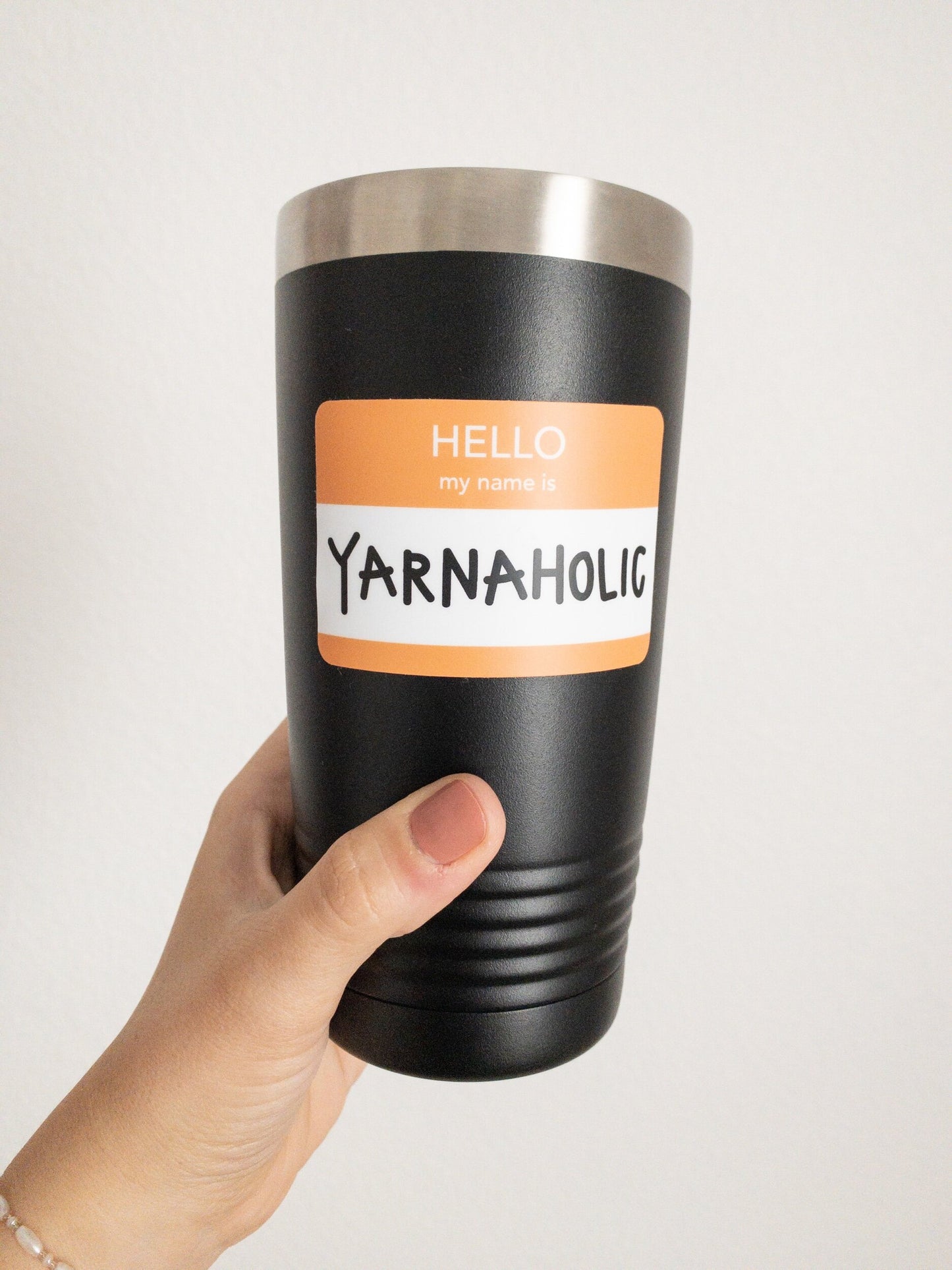 Vinyl Sticker: Hello my name is Yarnaholic