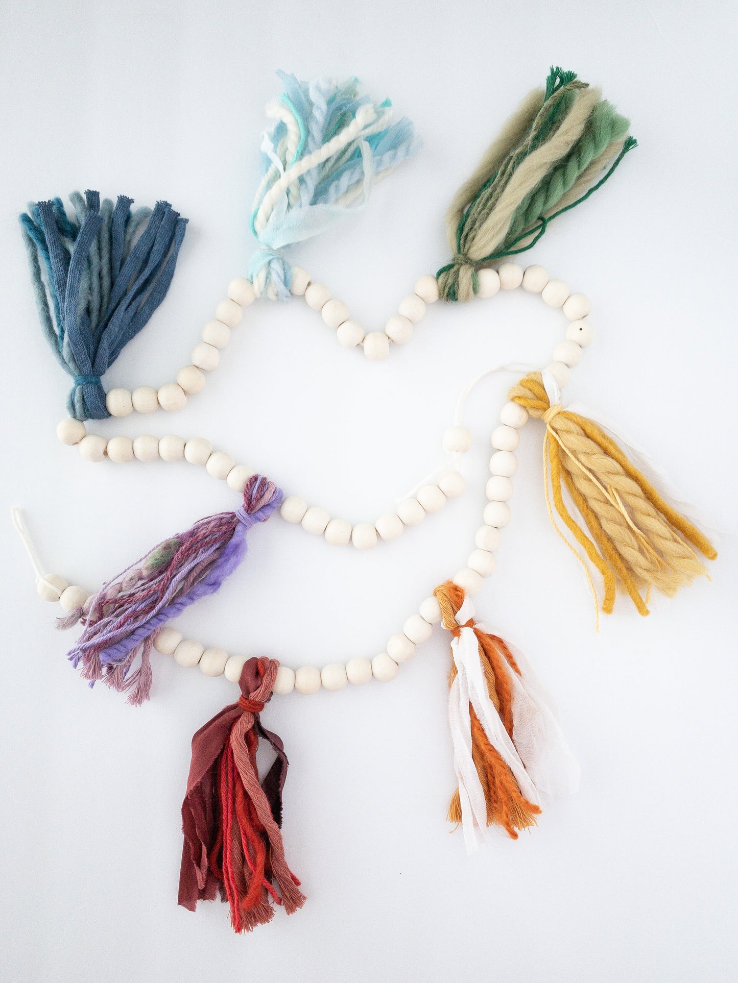 Rainbow tassel garland