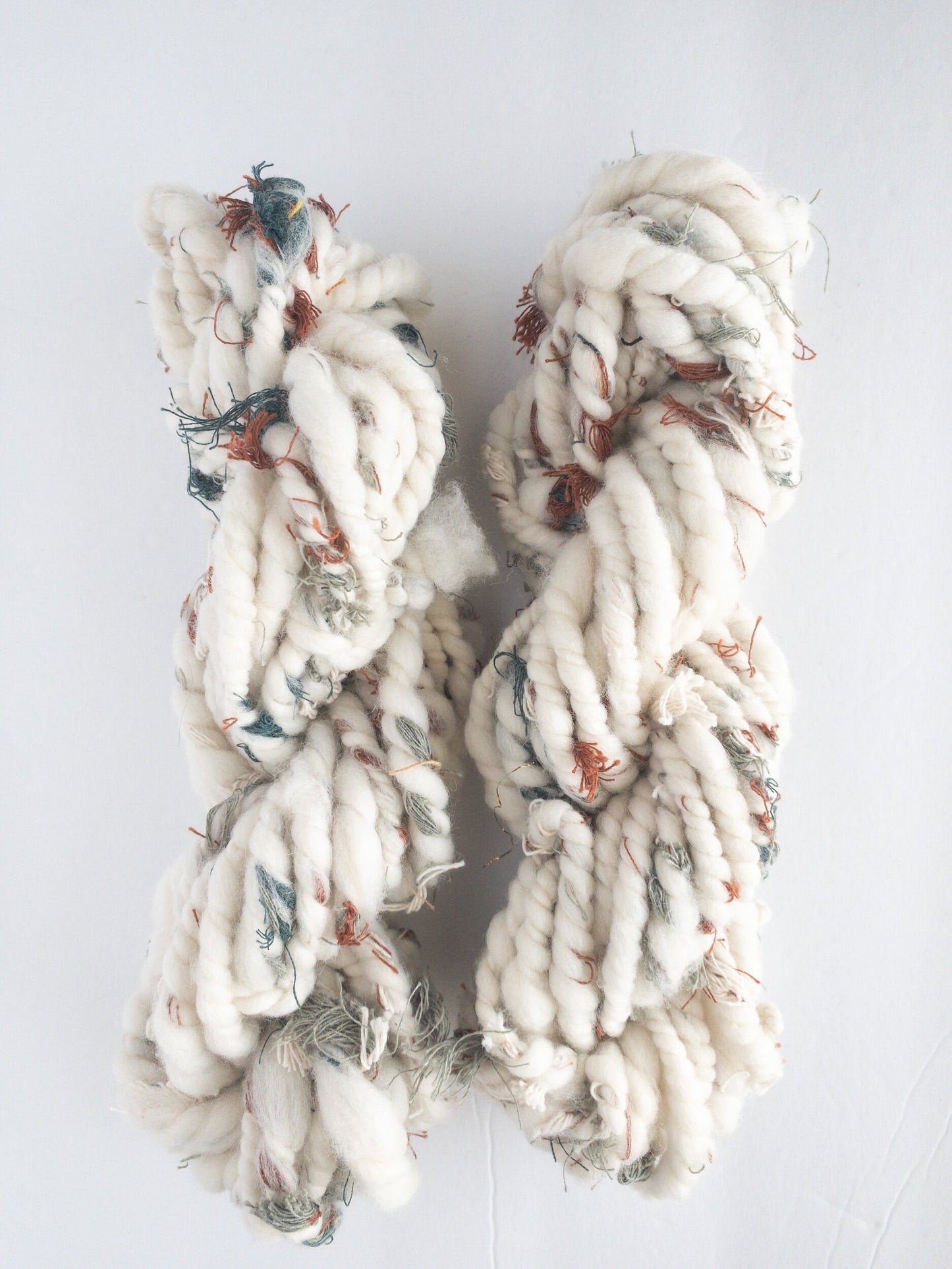 It’s beginning to look a lot like Christmas handspun scrap art yarn