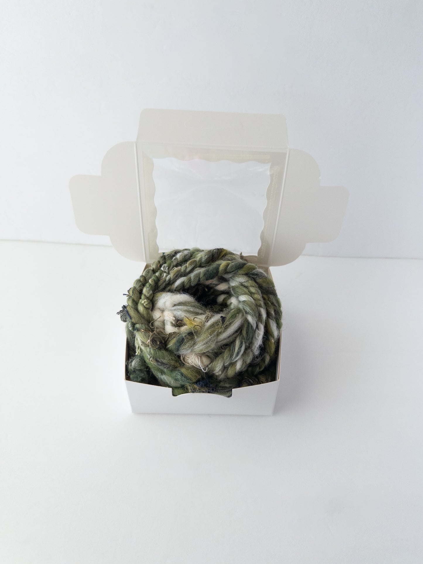 Pistachio Ice Cream handspun scrap art yarn