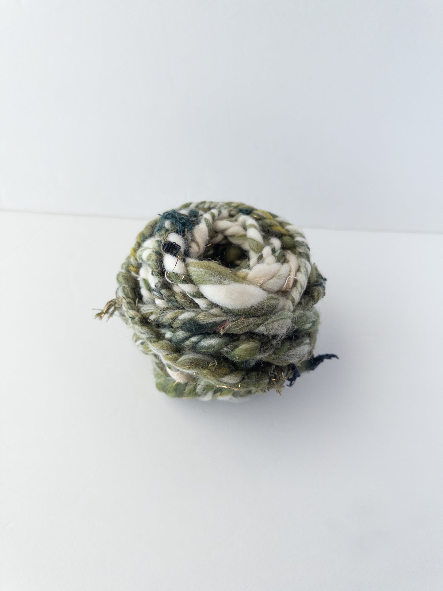 Pistachio Ice Cream handspun scrap art yarn