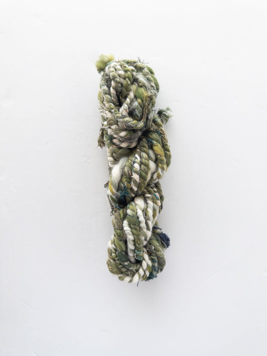 Pistachio Ice Cream handspun scrap art yarn