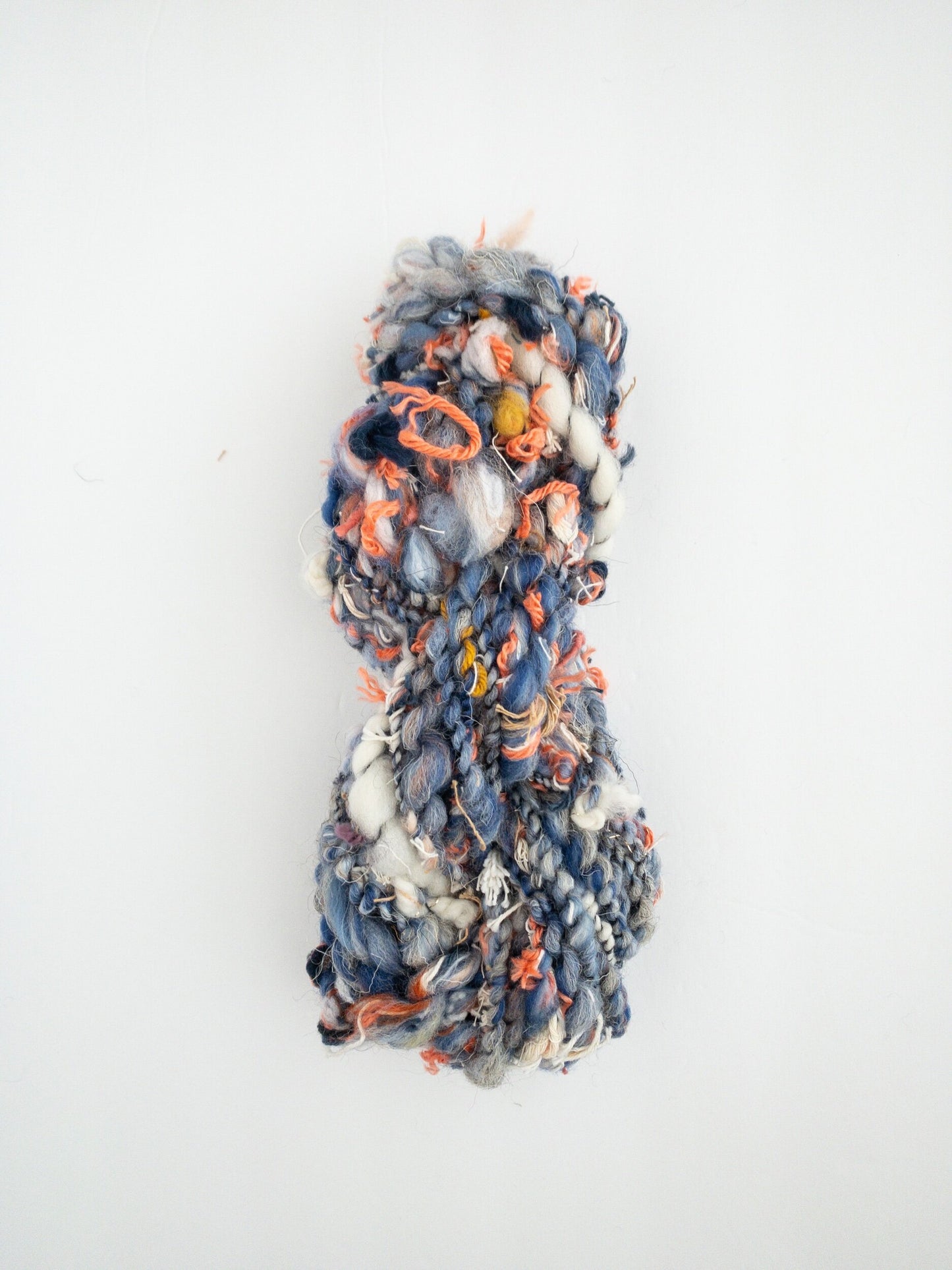 Spiral Seahorse handspun scrap art yarn