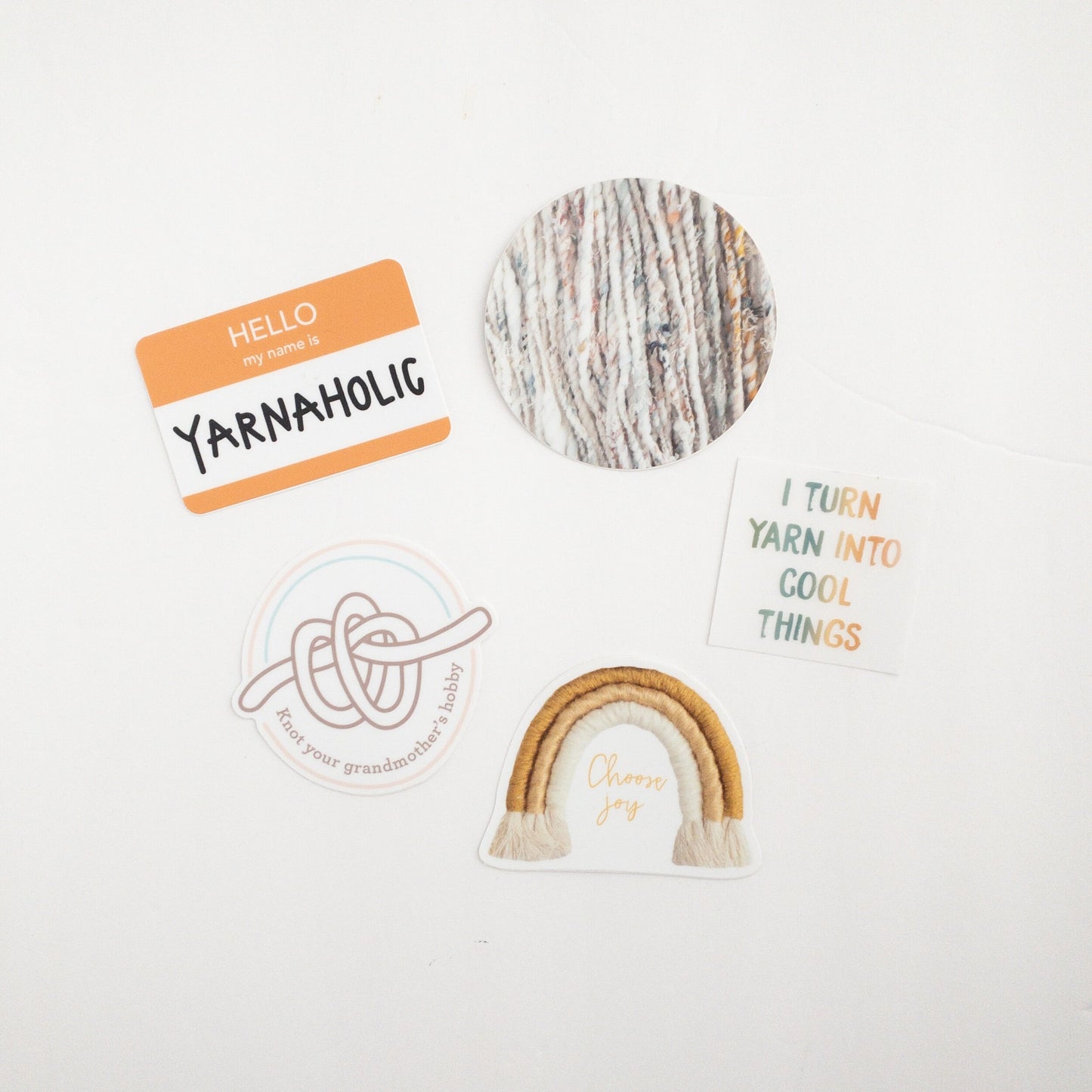 Vinyl Sticker: Handspun yarn