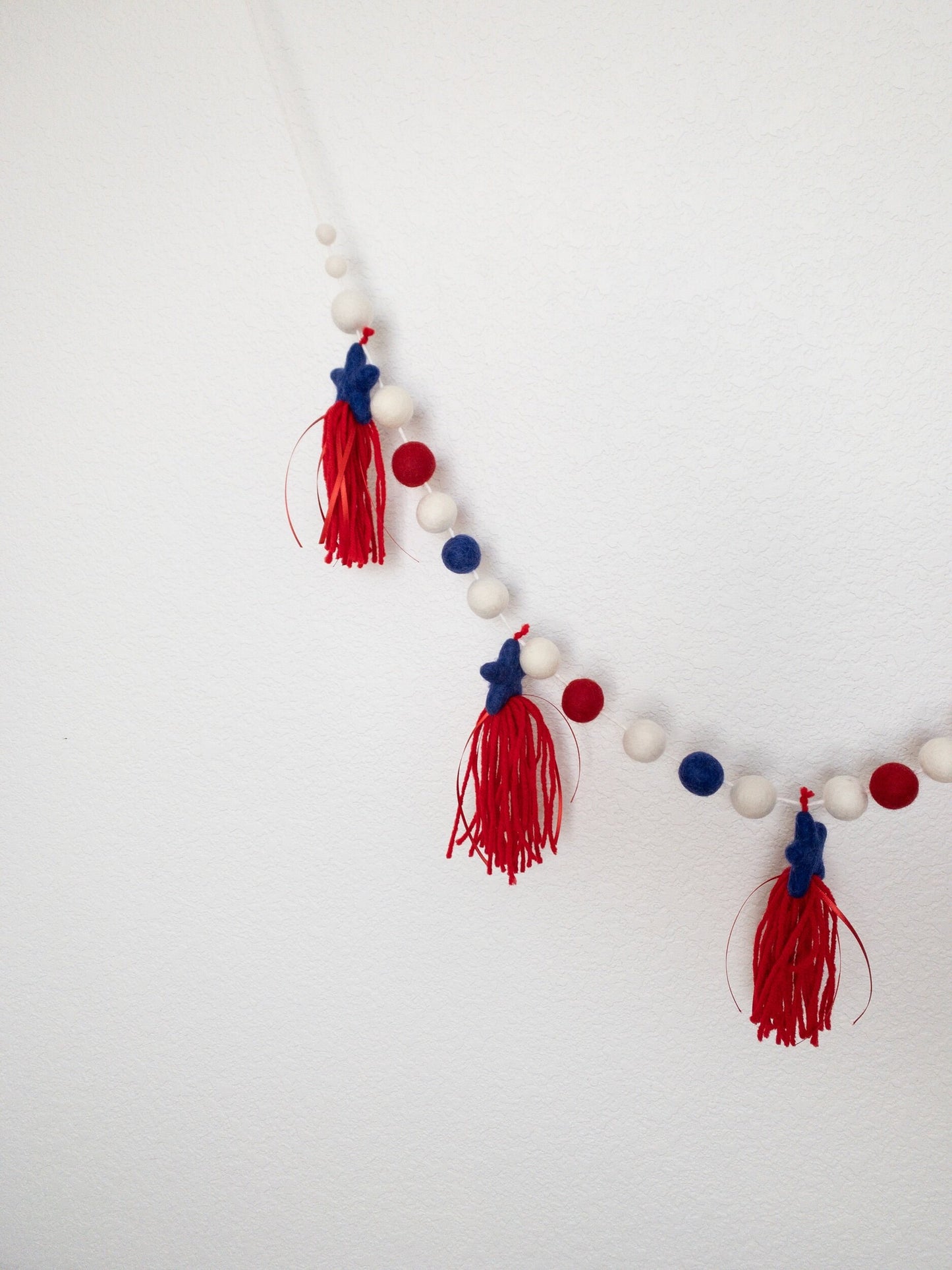 Red white and blue garland